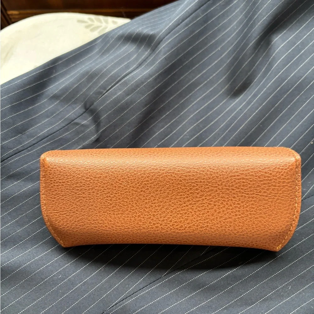 Ray-Ban Tan Brown Leather Sunglasses Case